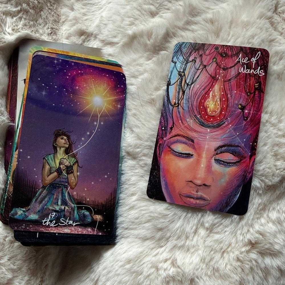 The Light Seer's Tarot Deck & Guidebook - Teal Artwork